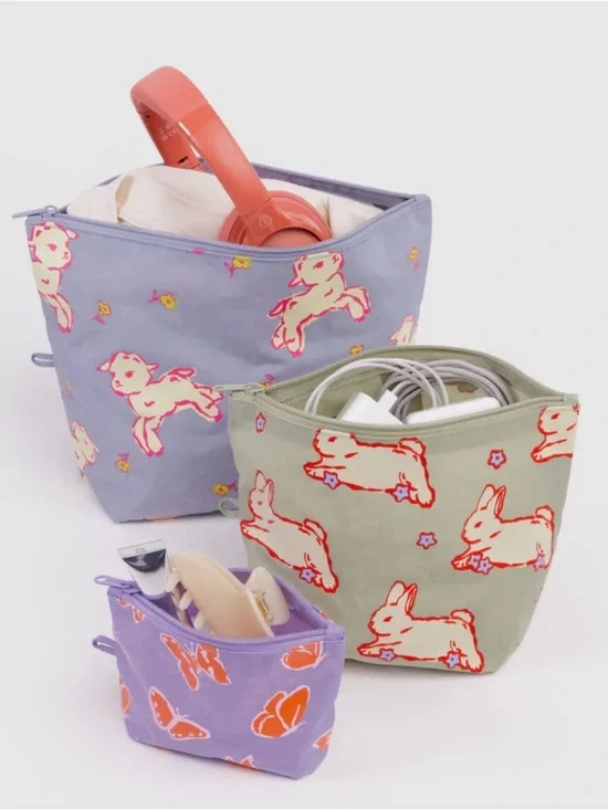 Baggu Go Pouch Set Spring Animals - Picture 2 of 9